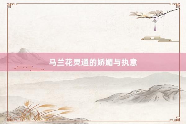 马兰花灵通的娇媚与执意